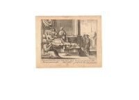 Посещение больных Гравюра (середина XVII века), Франция артикул 5024b.