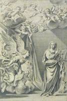 Благовещение Гравюра (середина XVIII века), Италия артикул 5026b.