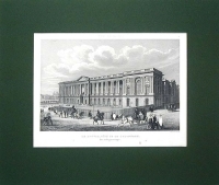 Vues de Paris Le Louvre, cote de la Colonnade Гравюра (первая половина XIX века), Франция артикул 5038b.