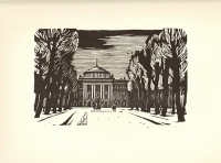 Павловск Линогравюра (60-е годы ХХ века), СССР артикул 5041b.