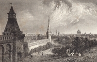 Esplanade du Kremlin Гравюра (середина XIX века), Франция артикул 5053b.