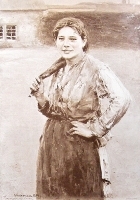 Шахтерка Фототипия с картины Н А Касаткина Санкт-Петербург, 1903 год артикул 5078b.