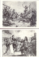 Роман Алексея Толстого "Петр I" в иллюстрациях Шмаринова (Комплект из 32 открыток) артикул 4956b.
